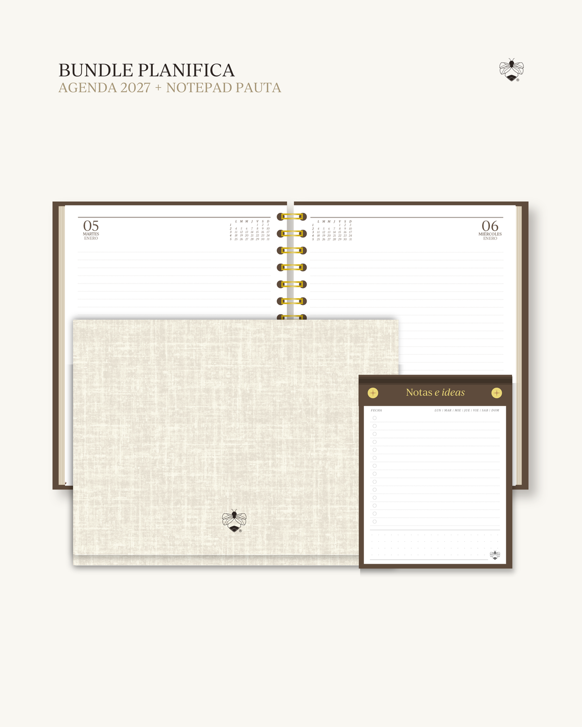 Bundle Planifica | Agenda 2027 + Notepad Pauta