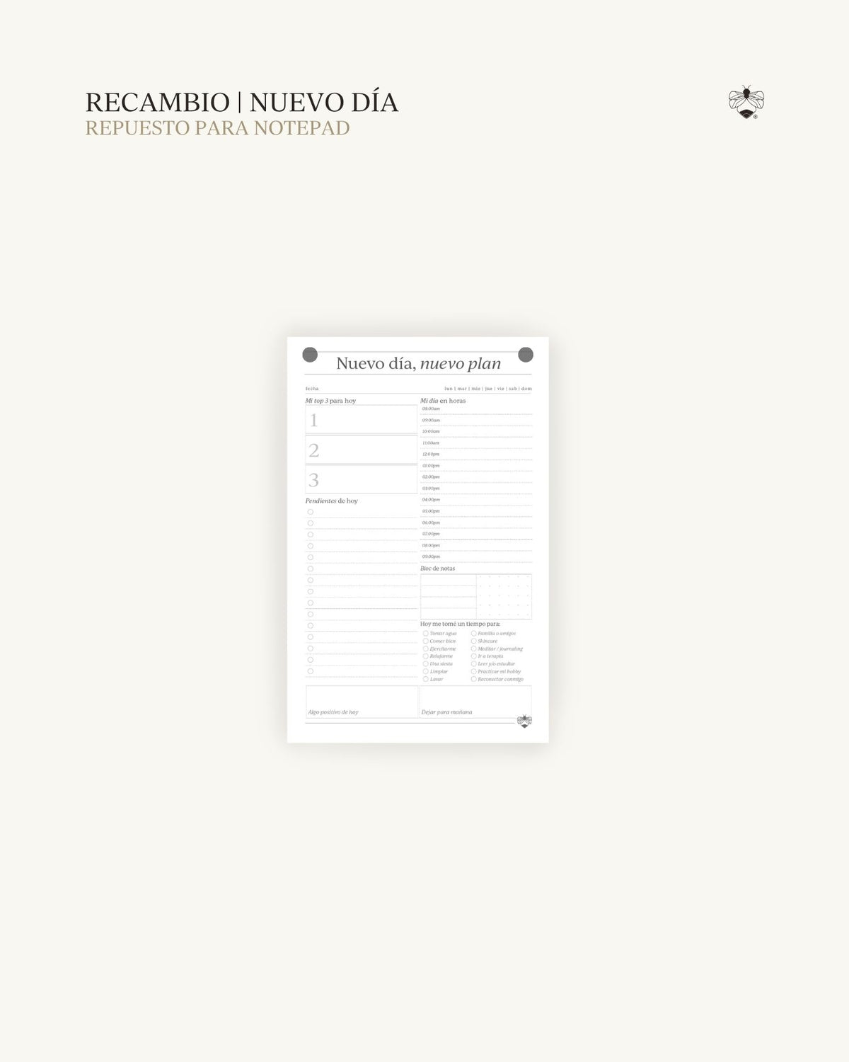 Recambio para Notepad Deluxe de vinipiel con foil