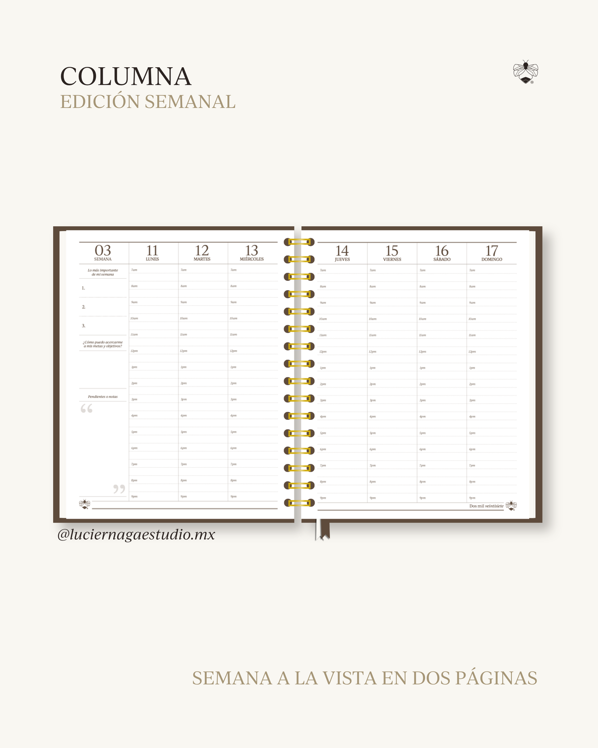Agenda Columna 2027 | Edición Semanal