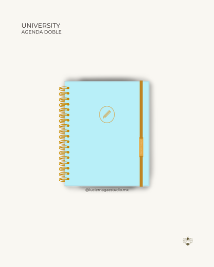 Agenda Universitaria Entre Líneas 2026-2027 (Dos días por página)