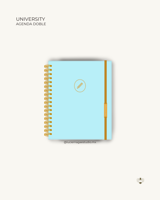 Agenda Universitaria Entre Líneas 2026-2027 (Dos días por página)