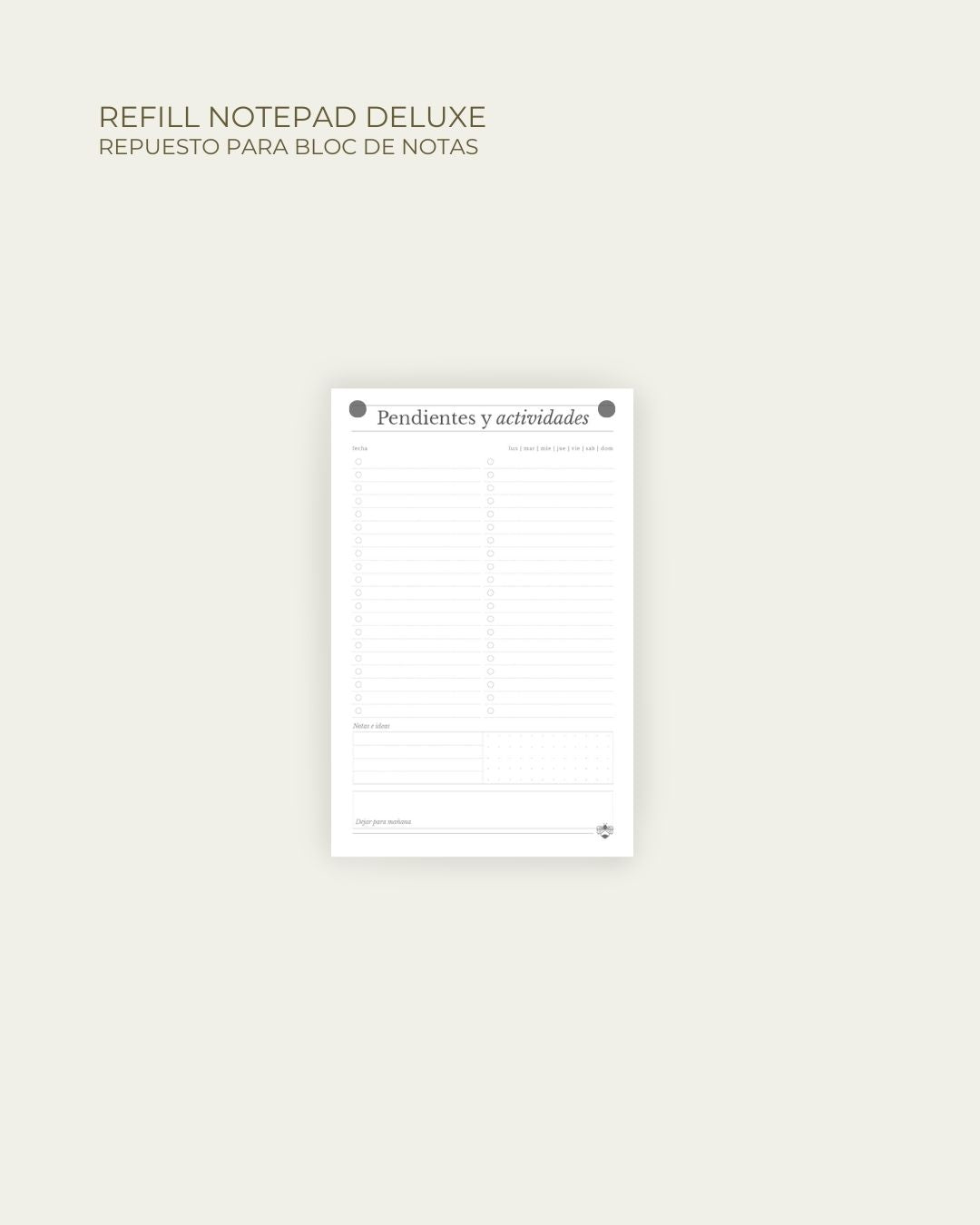 Refill Notepad Deluxe